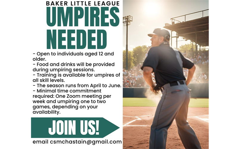 Umpires Needed