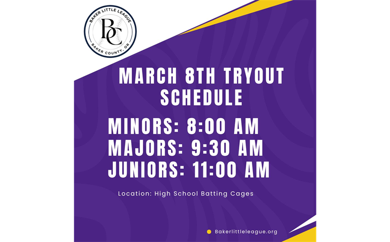 Tryout Schedule